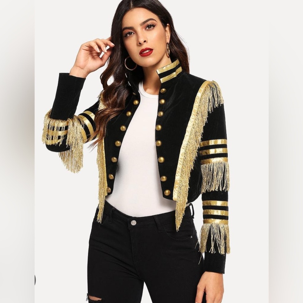 ✨ Statement Military-Style Fringe Blazer✨Size M